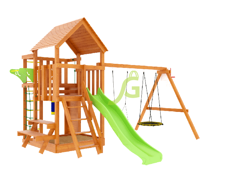 Детская площадка Крафт Pro 3 (скат 2,2) (окрашенная) ­